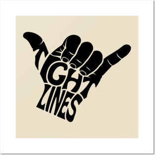 Tight Lines - Black Posters and Art